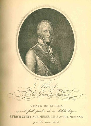 Book ID: 33451 Collection de Beaux Livres ayant appartenu au Duc Albert de Saxe-Teschen,...