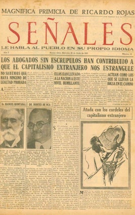 Señales. Le Habla al Pueblo en Su Proprio Idioma. Year I, No. 1 (27 Feb 1935) through Year IV, No. 162 (29 April 1938) (all published).