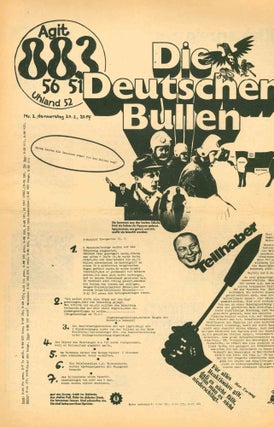 Agit 883 56 51. Alternative title: Agit 883. [Various subtitles: Flugschrift für Agitation und Sozialistische Praxis; Kampfblatt der Kommunistischen Rebellen; Revolutionäre Aktion.] No. 1 (15 February 1969) through No. 84 (16 October 1971).