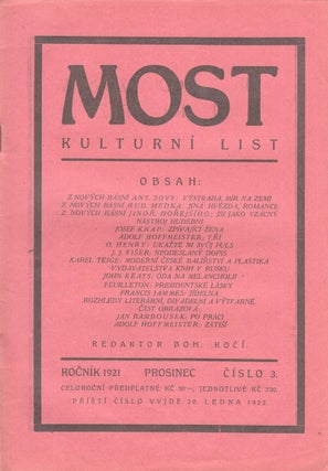 Most: kulturní list [The bridge: a cultural journal]. Vol. I, nos. 1–12 (all published).