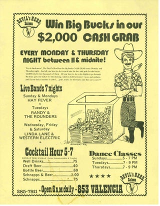 Collection of Flyers for Cowboy-Themed Gay Nightlife.