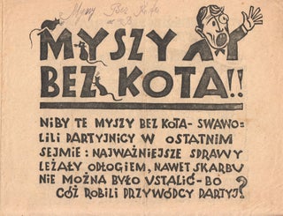 Book ID: 51224 Myszy bez Kota [Mice without a Cat]. Political pamphlet with woodcut...