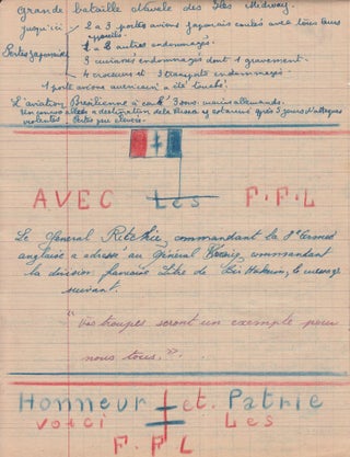 France. Vol. I, No. 1 (May 1942) through Vol. III, No. 26 (September 4 and 5, 1944). Clandestine manuscript journal published in the town of Thérouanne during the German occupation.