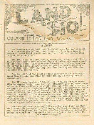 Book ID: 51807 Land Ho! Souvenir Edition, Daily Squier (January 5, 1946