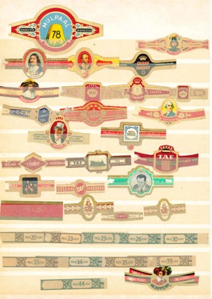 Collection of Mid-Century Cigar Bands and Cigarette Labels.