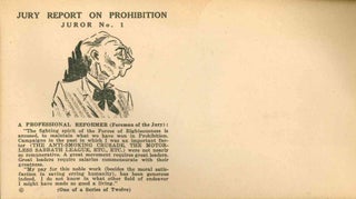 Book ID: 52098 "Jury Report on Prohibition" Historical Postal Covers