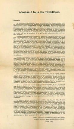 Three Documents and Flyers from the Conseil pour le maintien des occupations (CMDO).