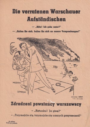 Book ID: 52431 Broadside: "Die verratenen Warschauer Aufständischen" -- Zdradzeni...