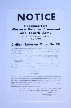 Book ID: 52553 Civilian Exclusion Order No. 79