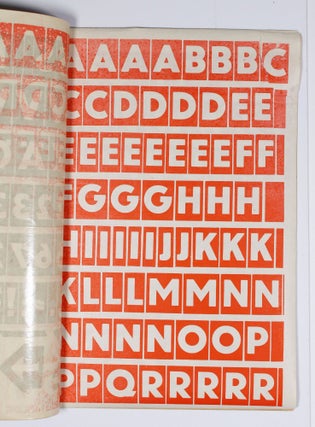 Blitz-Plakat: 1000 ausschneidbare Klebe-Buchstaben [Lightning-poster: 1000 cut-out sticker letters].