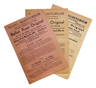 Book ID: P002834 Three playbills for performances in Cuba, March-April 1941. Col. W. de...