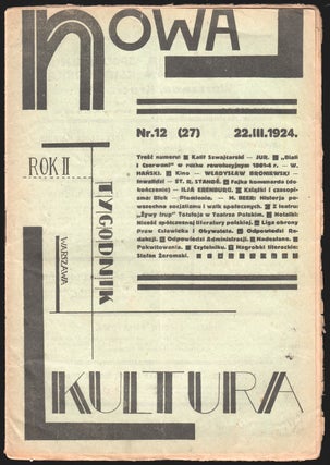 Book ID: P004072 Nowa kultura: tygodnik [New Culture: a weekly], vol. II, no. 12 (27)....