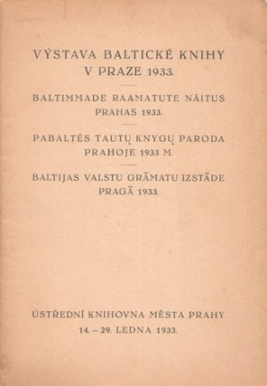Book ID: P004237 Výstava baltické knihy v Praze 1933. Baltimmade raamatute näitus,...
