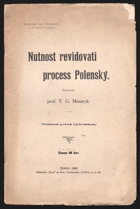 Book ID: P4917 Nutnost revidovati process Polenský [On the need to revise the Polná...