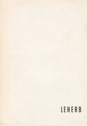 Book ID: P5444 Leherb. Dům umění města Brna. Prosinec 1966 [House of Art, Brno,...