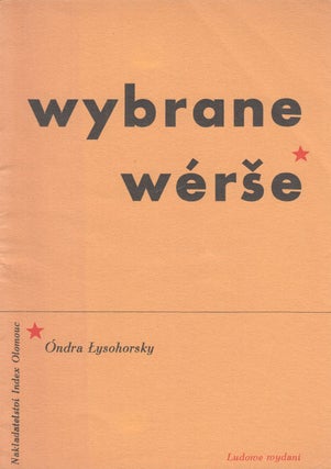 Book ID: P5674 Wybrane wérše [Selected poems].; Ludowe wydani. Óndra...