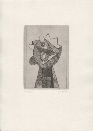 Book ID: P6500 FG 1973. Cycle of four drypoint etchings, signed, laid into original...