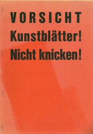 Book ID: P6541 Beschriebene Blätter : kurze Prozesse totaler Poesie & totalen Theaters...